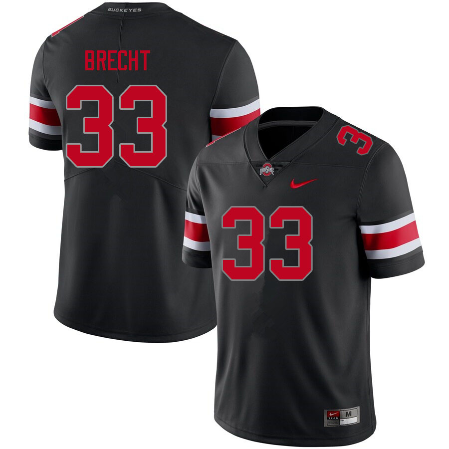 Men #33 Chase Brecht Ohio State Buckeyes College Football Jerseys Sale-Blackout